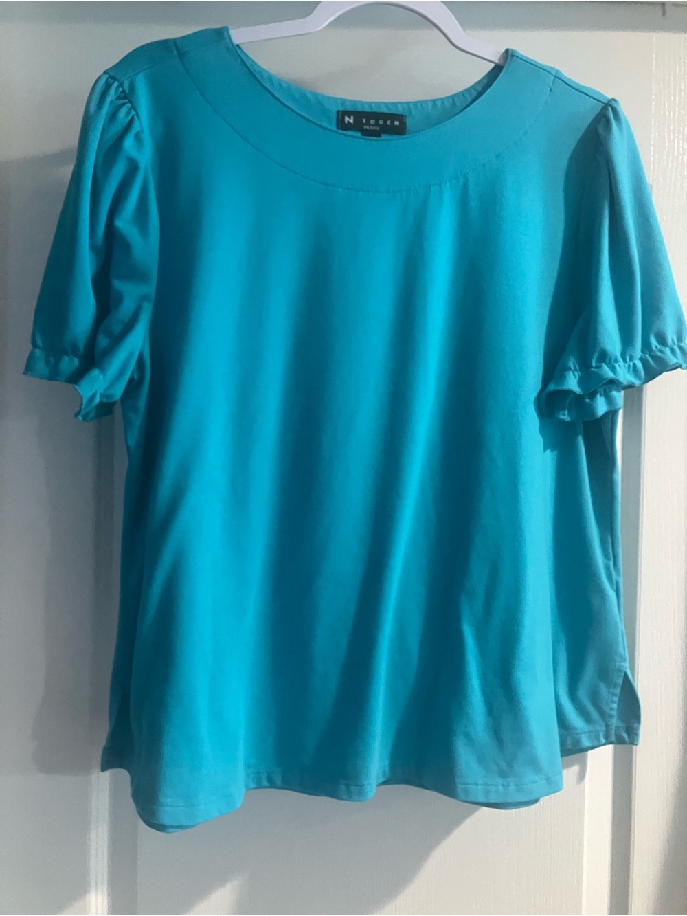 Women's Turquoise Short Sleeve Top